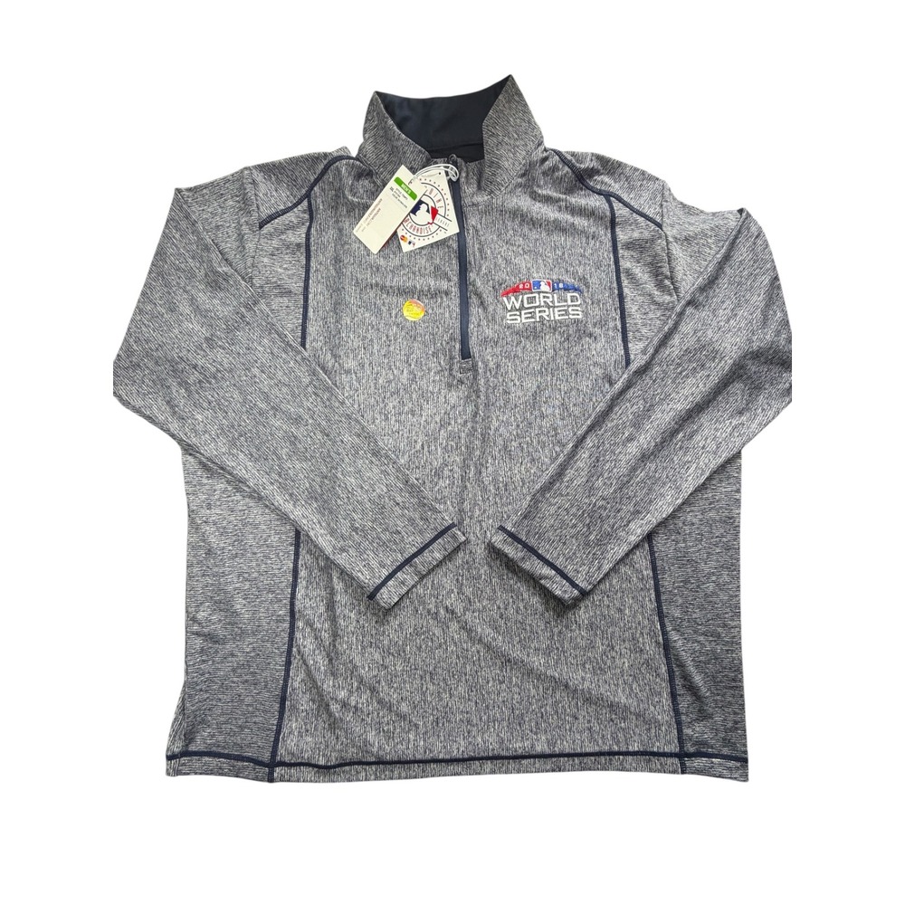 Antigua MLB 2016 World Series Tempo Quarter Zip Pullover Navy Heather XXL NWT